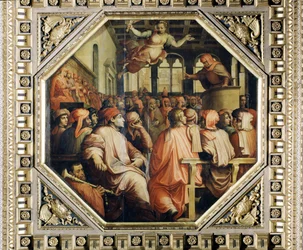 Prayer of Antonio Giacomini for the War with Pisa (from the ceiling of the Salone dei Cinquecento)